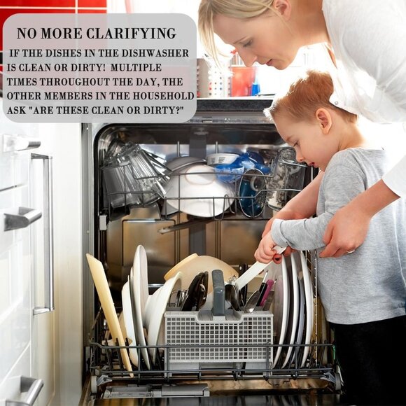 Clean and Dirty Magnet，Dishwasher Magnet Clean Dirty Sign Indicator，Reversible D - Picture 5 of 6